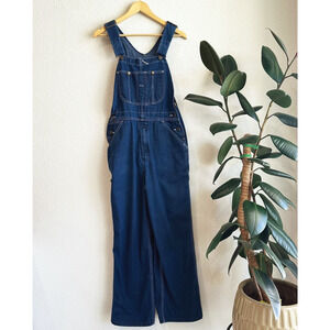 VTG Sears Roebuck Bib Overalls No Size 30X29 Workwear Heavy Duty Denim Carpenter